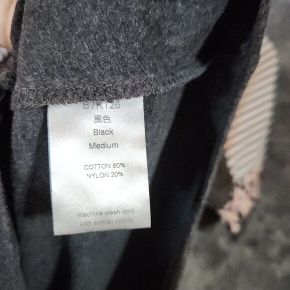 Women's Striped Leopard S/S Twisted Knot Crew Neck Gray T-Shirt Medium Summer - Picture 5 of 7